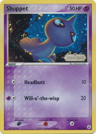 Shuppet (63/92) (Stamped) [EX: Legend Maker] | Good Games Cannington