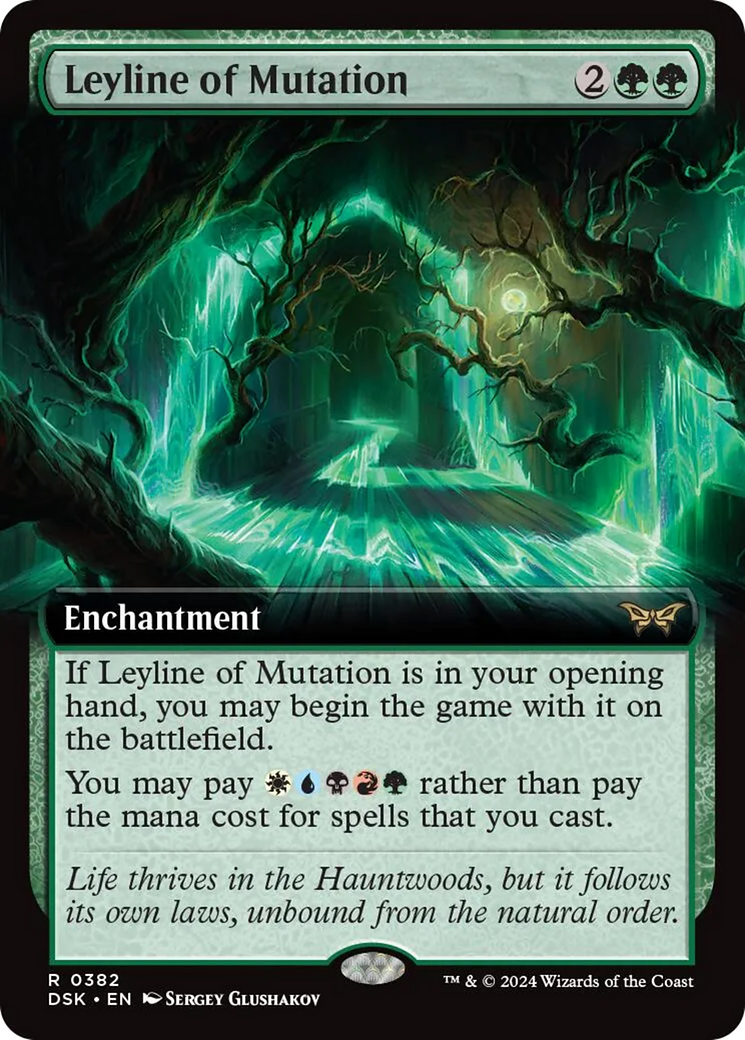 Leyline of Mutation (Extended Art) [Duskmourn: House of Horror] | Good Games Cannington