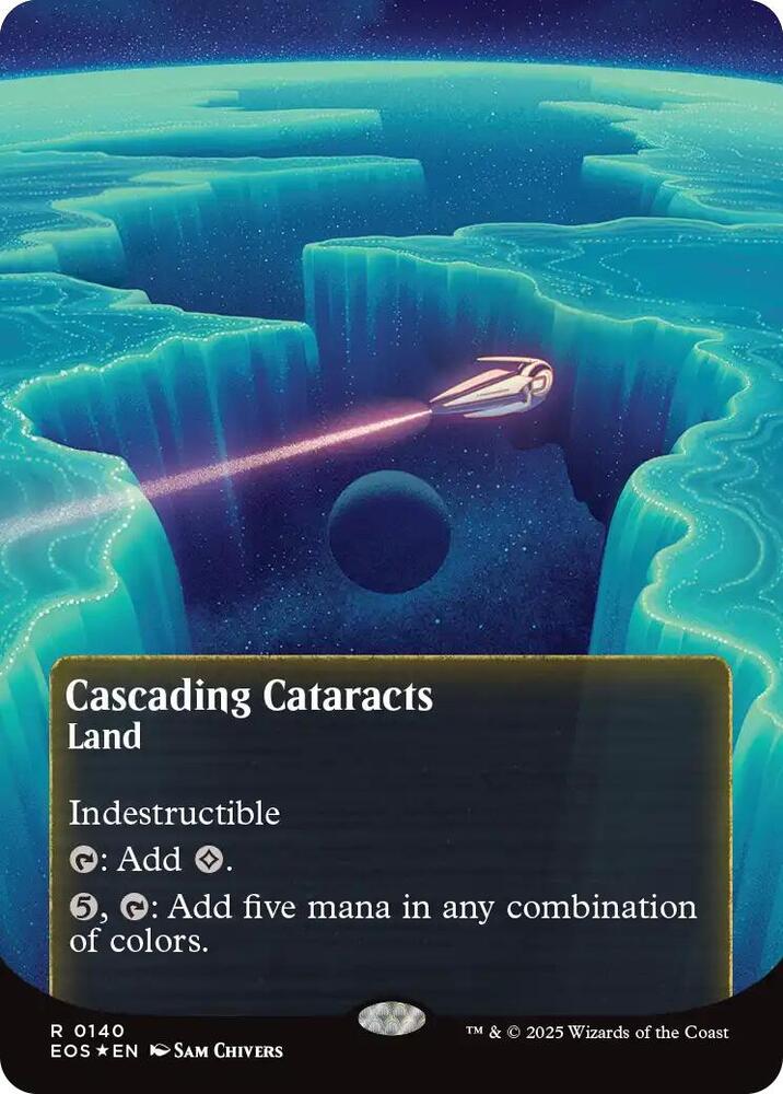 Cascading Cataracts  140/0 (Edge of Eternities: Stellar Sights)  - Borderless Galaxy Foil | Good Games Cannington