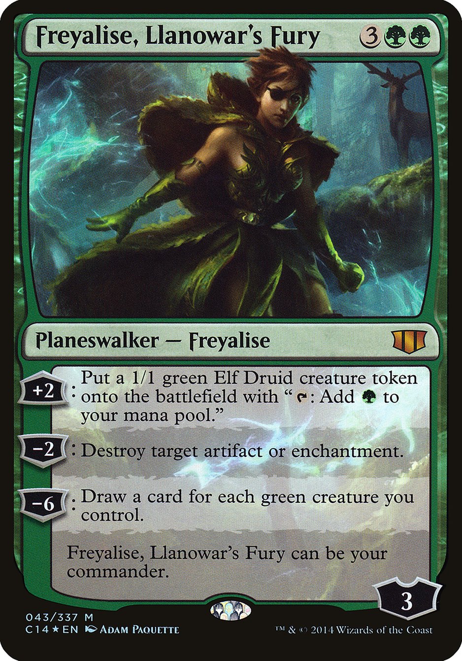 Freyalise, Llanowar's Fury (Oversized) [Commander 2014 Oversized] | Good Games Cannington