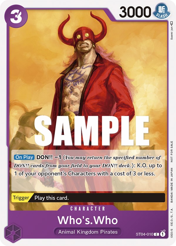 Who's.Who (Tournament Pack Vol. 3) [Participant] [One Piece Promotion Cards] | Good Games Cannington