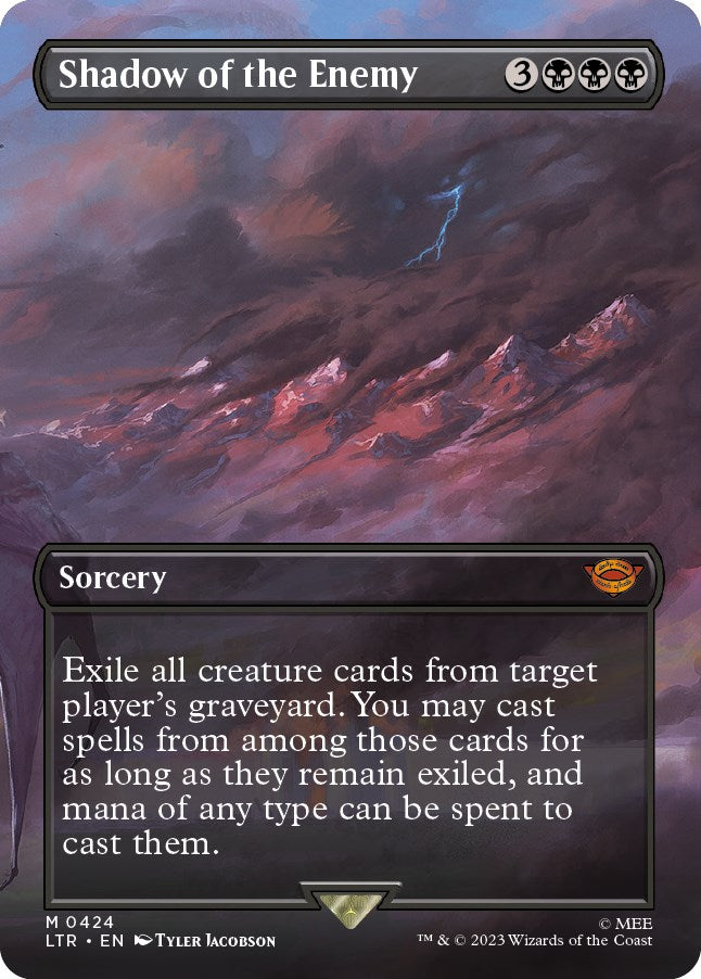 Shadow of the Enemy (Borderless Alternate Art) [The Lord of the Rings: Tales of Middle-Earth] | Good Games Cannington