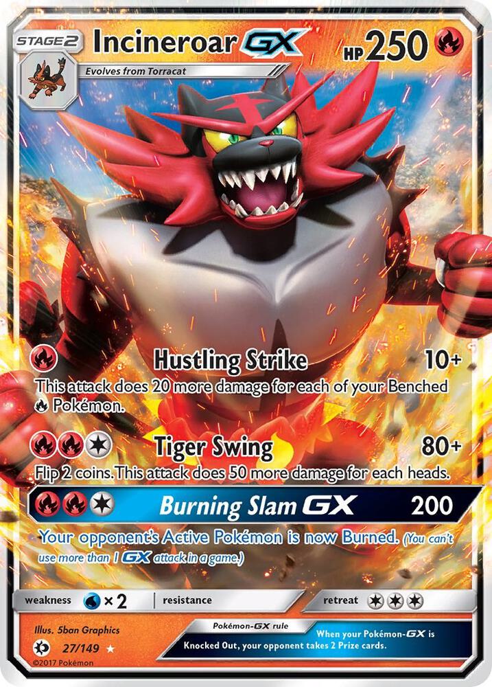 Incineroar GX 27/149 (SM Base Set)  - Holofoil | Good Games Cannington