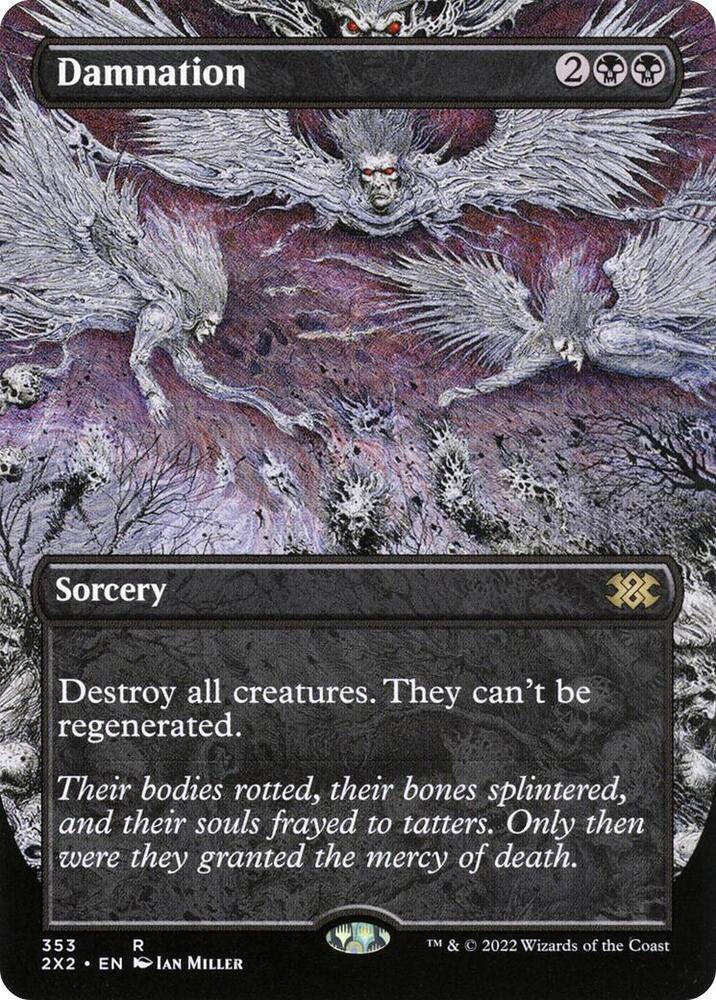 Damnation Borderless 353 (Double Masters 2022)  - Foil | Good Games Cannington