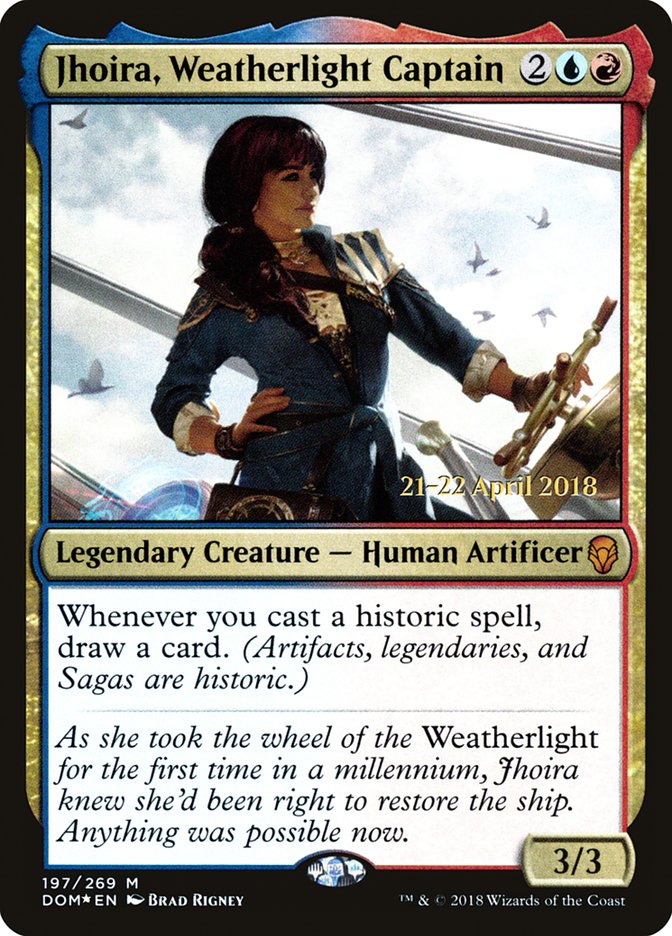 Jhoira, Weatherlight Captain [Dominaria Prerelease Promos] | Good Games Cannington
