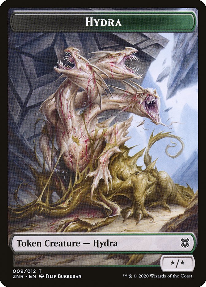 Cat // Hydra Double-Sided Token [Zendikar Rising Tokens] | Good Games Cannington