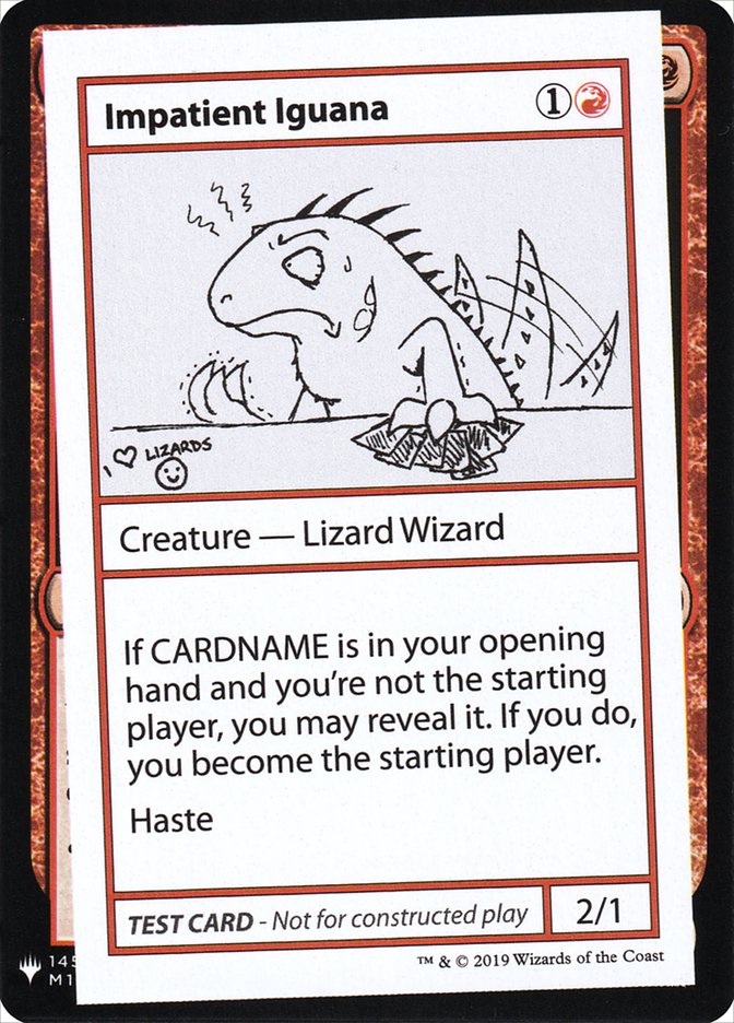 Impatient Iguana [Mystery Booster Playtest Cards] | Good Games Cannington