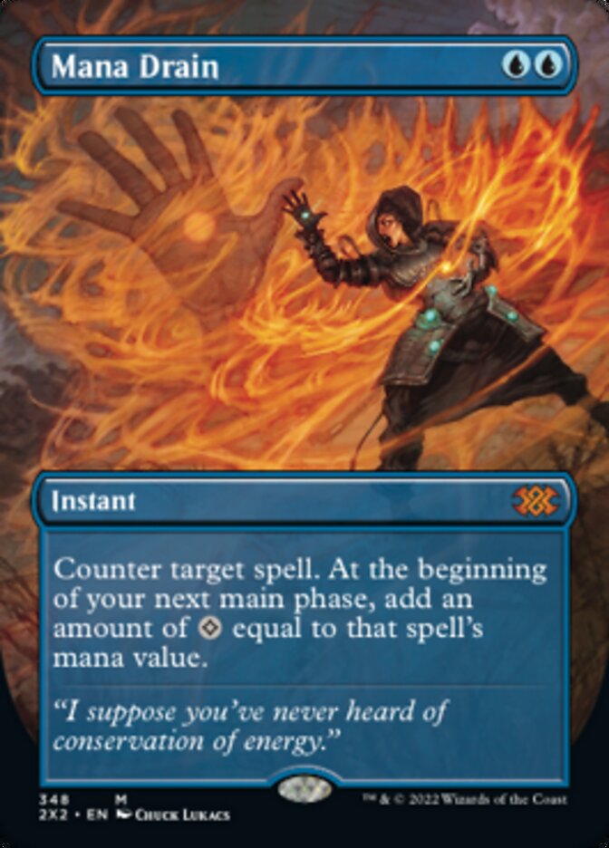 Mana Drain (Borderless Alternate Art) [Double Masters 2022] | Good Games Cannington