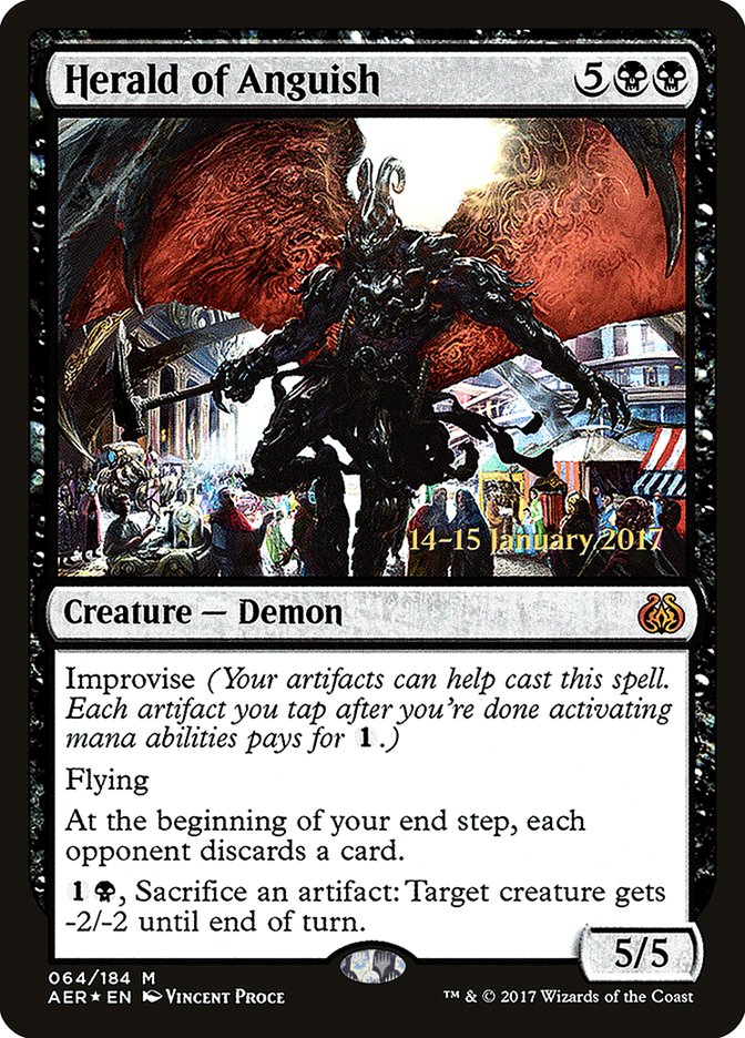 Herald of Anguish [Aether Revolt Prerelease Promos] | Good Games Cannington