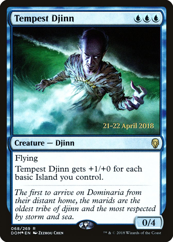 Tempest Djinn [Dominaria Prerelease Promos] | Good Games Cannington