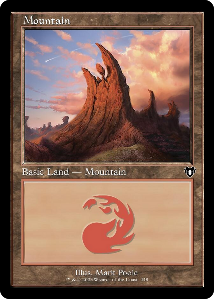 Mountain (448) (Retro) [Commander Masters] | Good Games Cannington