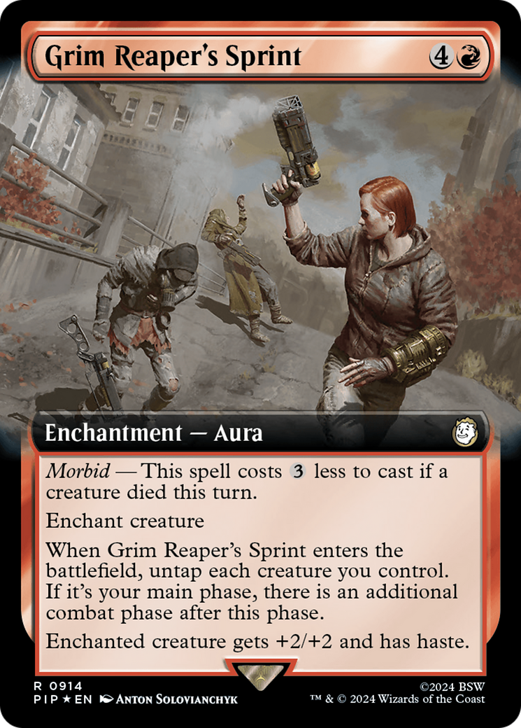 Grim Reaper's Sprint (Extended Art) (Surge Foil) [Fallout] | Good Games Cannington