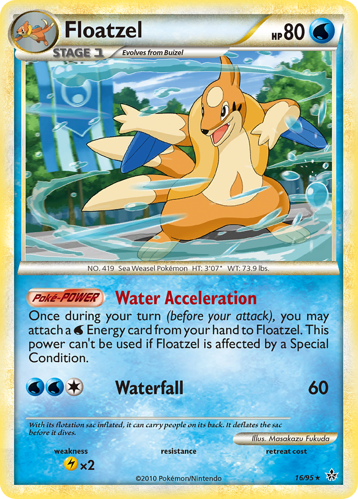 Floatzel (16/95) [HeartGold & SoulSilver: Unleashed] | Good Games Cannington
