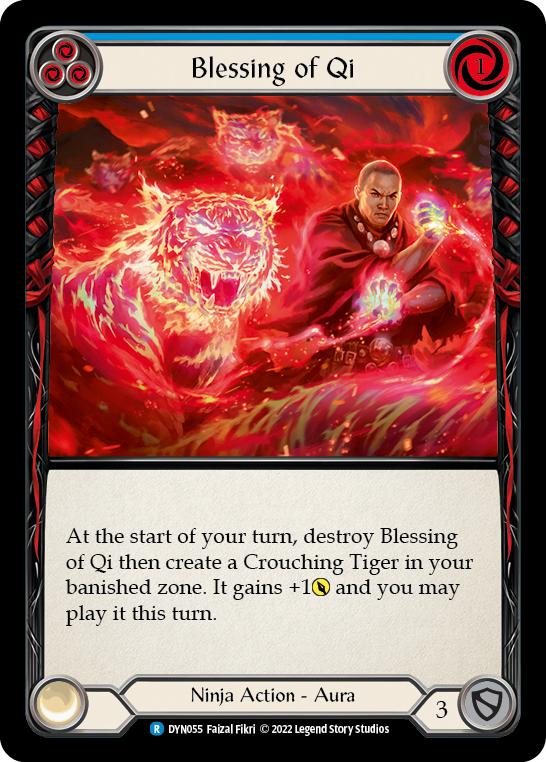 Blessing of Qi (Blue) [DYN055] (Dynasty)  Rainbow Foil | Good Games Cannington