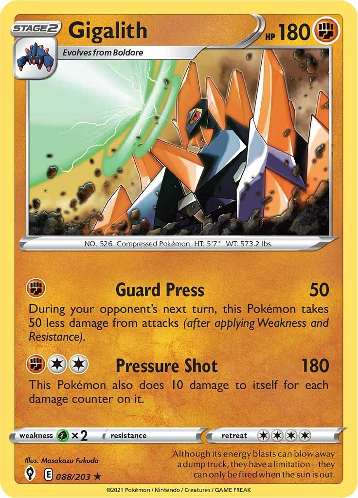 Gigalith (088/203) [Sword & Shield: Evolving Skies] | Good Games Cannington