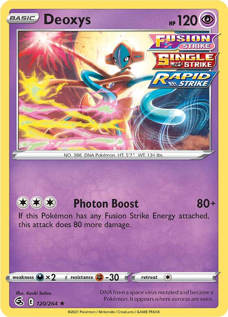Deoxys (120/264) [Sword & Shield: Fusion Strike] | Good Games Cannington