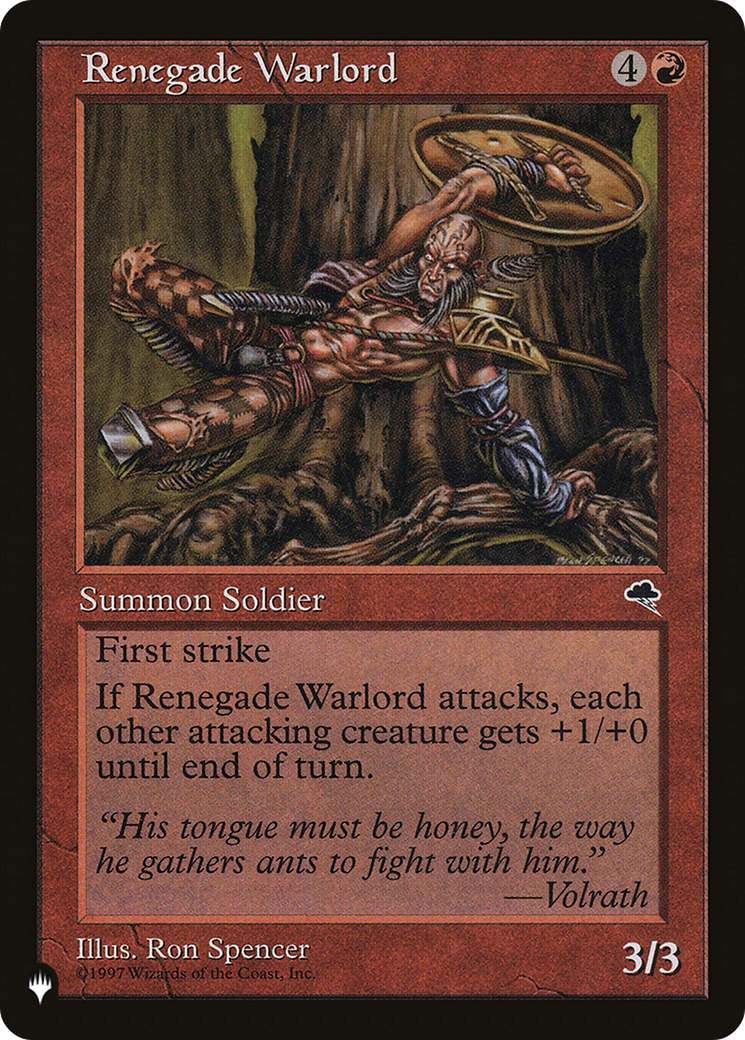 Renegade Warlord [The List] | Good Games Cannington