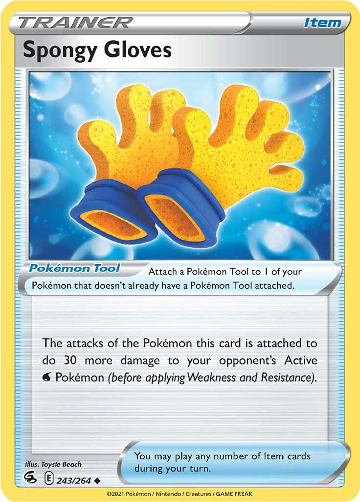 Spongy Gloves (243/264) [Sword & Shield: Fusion Strike] | Good Games Cannington