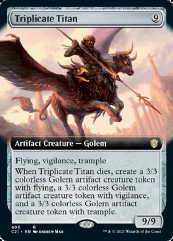 Triplicate Titan (Extended Art) [Commander 2021] | Good Games Cannington