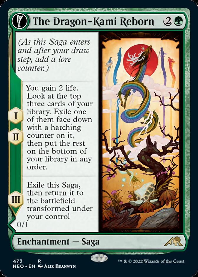 The Dragon-Kami Reborn // Dragon-Kami's Egg (Extended Art) [Kamigawa: Neon Dynasty] | Good Games Cannington
