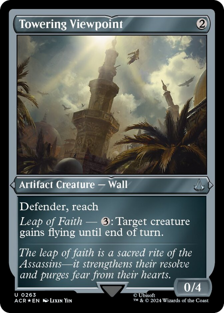Towering Viewpoint (Foil Etched) [Assassin's Creed] | Good Games Cannington