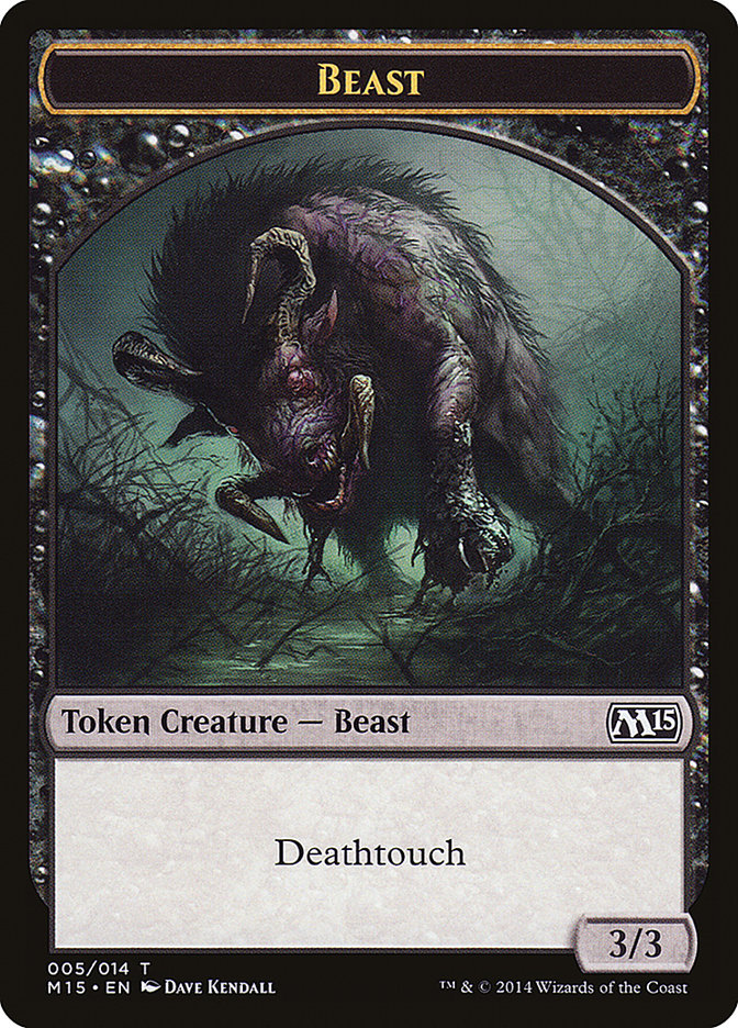 Beast Token (005/014) [Magic 2015 Tokens] | Good Games Cannington