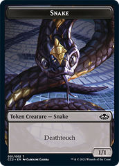 Snake // Zombie Double-Sided Token [Commander Collection: Black Tokens] | Good Games Cannington