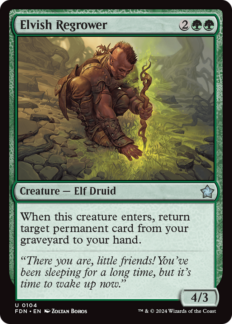 Elvish Regrower [Foundations] | Good Games Cannington