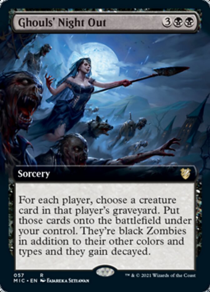 Ghouls' Night Out (Extended Art) [Innistrad: Midnight Hunt Commander] | Good Games Cannington