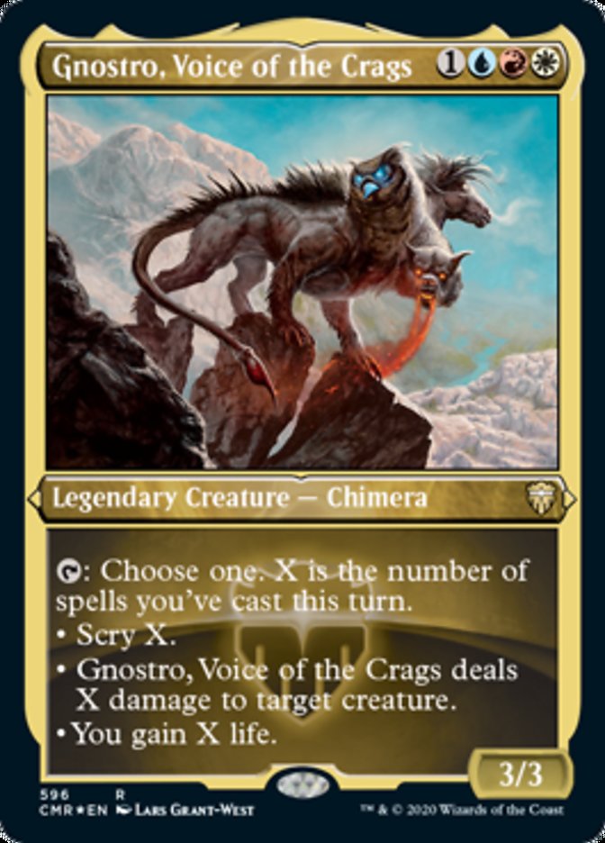 Gnostro, Voice of the Crags (Etched) [Commander Legends] | Good Games Cannington