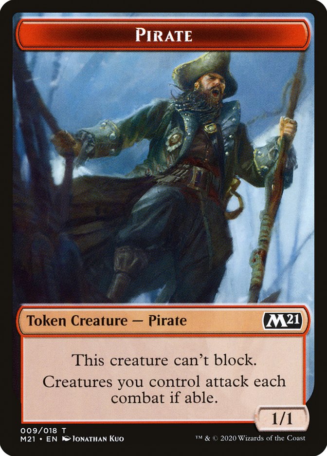 Demon // Pirate Double-Sided Token [Core Set 2021 Tokens] | Good Games Cannington