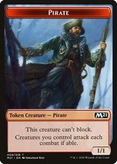 Demon // Pirate Double-Sided Token [Core Set 2021 Tokens] | Good Games Cannington
