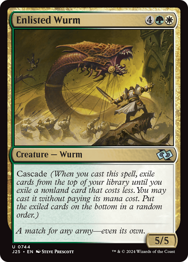 Enlisted Wurm [Foundations Jumpstart] | Good Games Cannington