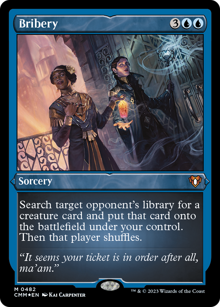Bribery (Foil Etched) [Commander Masters] | Good Games Cannington