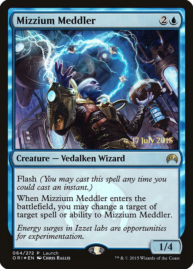 Mizzium Meddler (Launch) [Magic Origins Promos] | Good Games Cannington