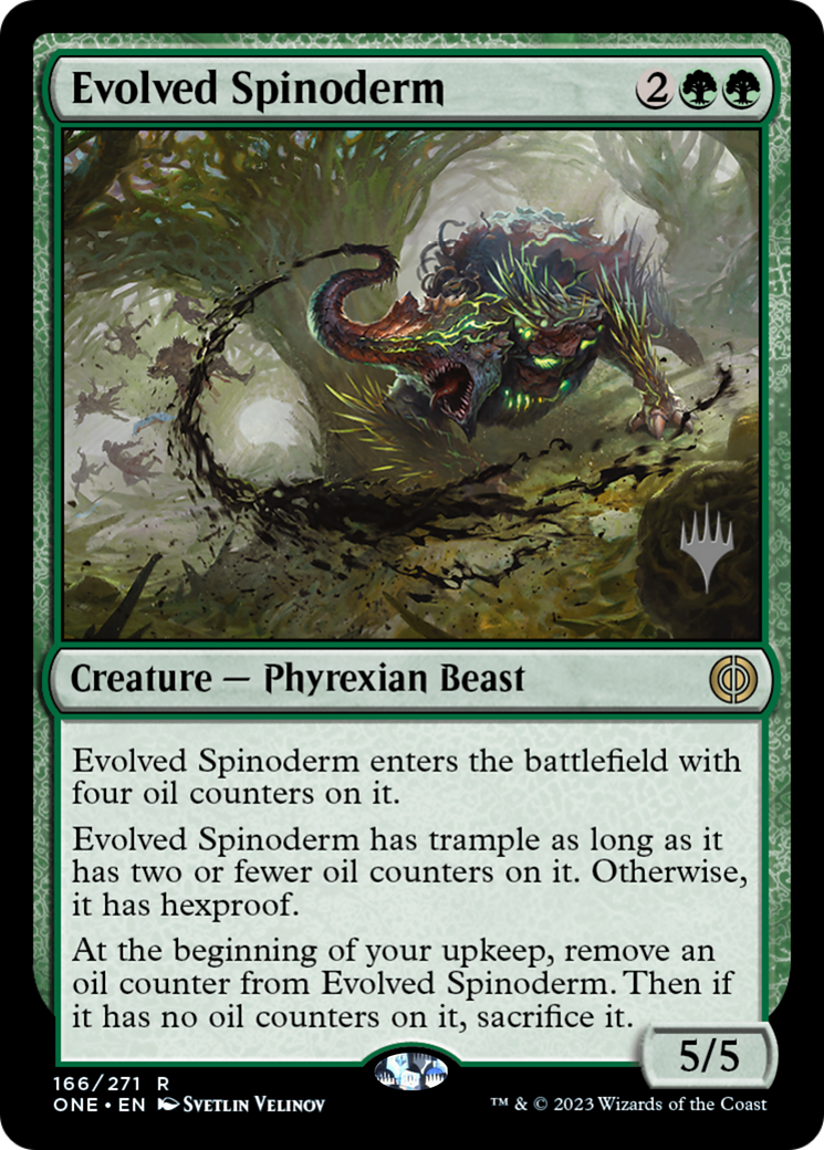 Evolved Spinoderm (Promo Pack) [Phyrexia: All Will Be One Promos] | Good Games Cannington