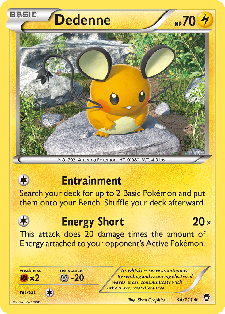 Dedenne (34/111) [XY: Furious Fists] | Good Games Cannington