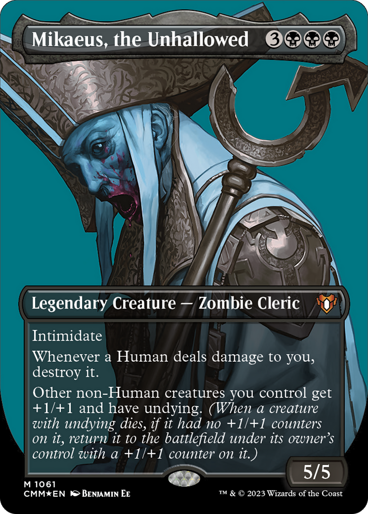 Mikaeus, the Unhallowed (Borderless Textured Foil Frame Break) [Commander Masters] | Good Games Cannington