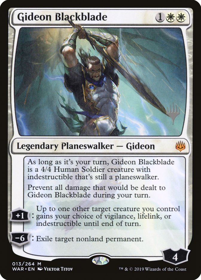 Gideon Blackblade (Promo Pack) [War of the Spark Promos] | Good Games Cannington