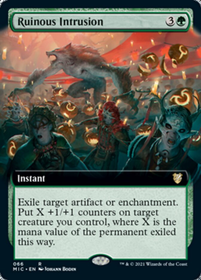Ruinous Intrusion (Extended Art) [Innistrad: Midnight Hunt Commander] | Good Games Cannington