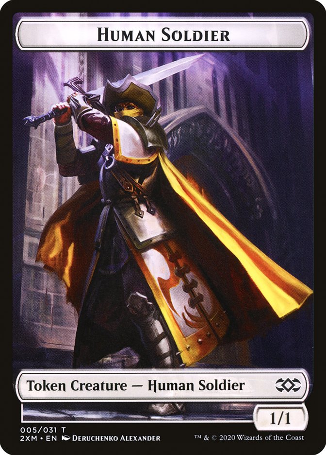 Human Soldier Token [Double Masters Tokens] | Good Games Cannington