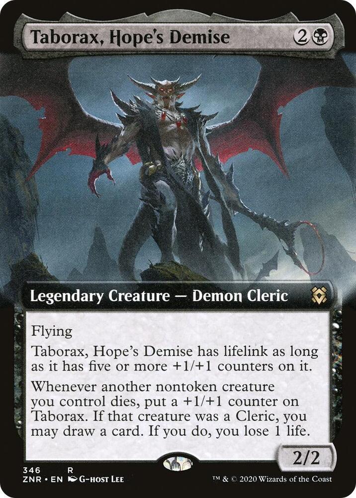 Taborax Hopes Demise Extended Art 346 (Zendikar Rising)  | Good Games Cannington