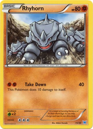 Rhyhorn (15/30) [XY: Trainer Kit 2 - Latios] | Good Games Cannington
