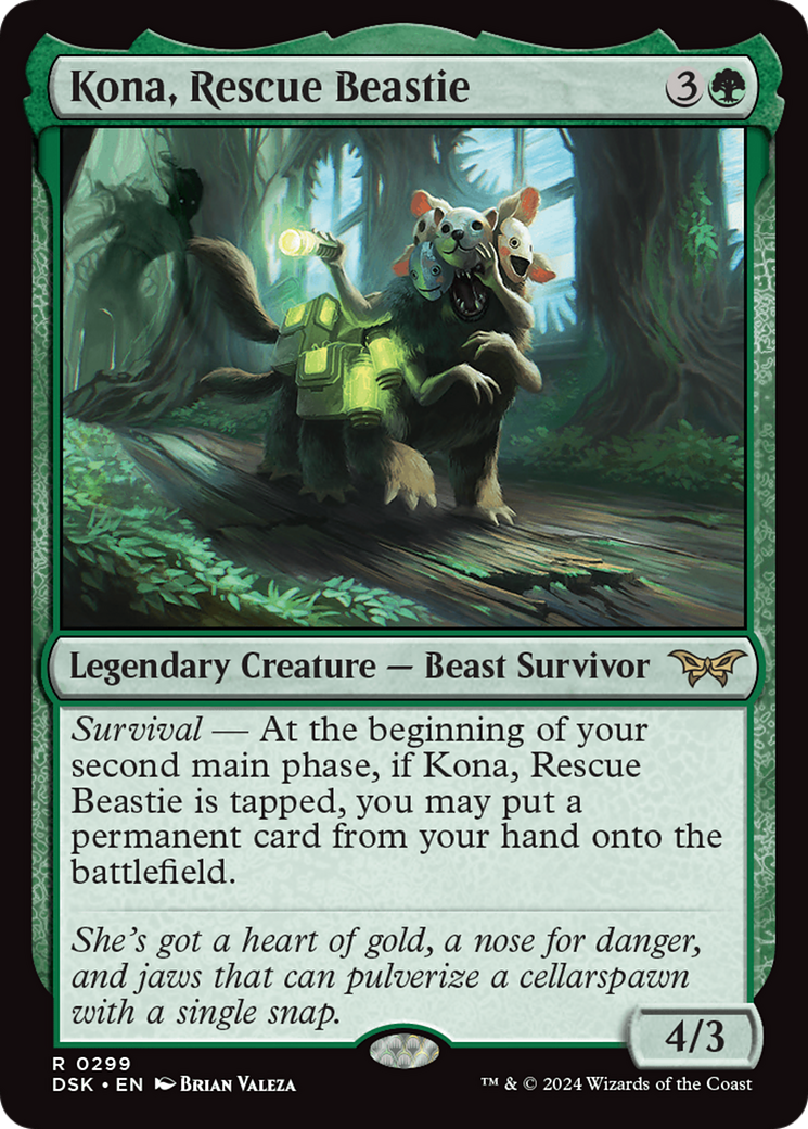 Kona, Rescue Beastie (0299) [Duskmourn: House of Horror] | Good Games Cannington