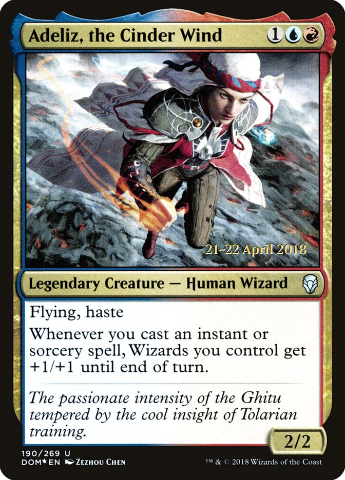 Adeliz, the Cinder Wind [Dominaria Prerelease Promos] | Good Games Cannington
