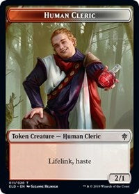 Human Cleric // Food (18) Double-Sided Token [Throne of Eldraine Tokens] | Good Games Cannington