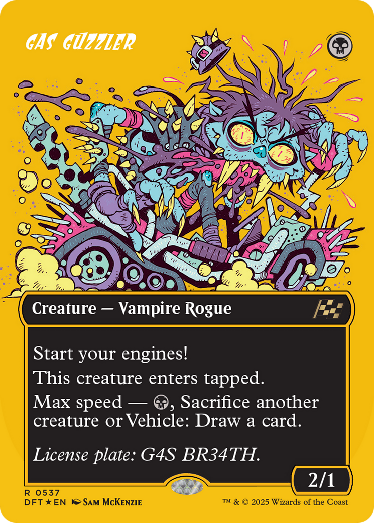Gas Guzzler (Borderless) (First-Place Foil) [Aetherdrift] | Good Games Cannington