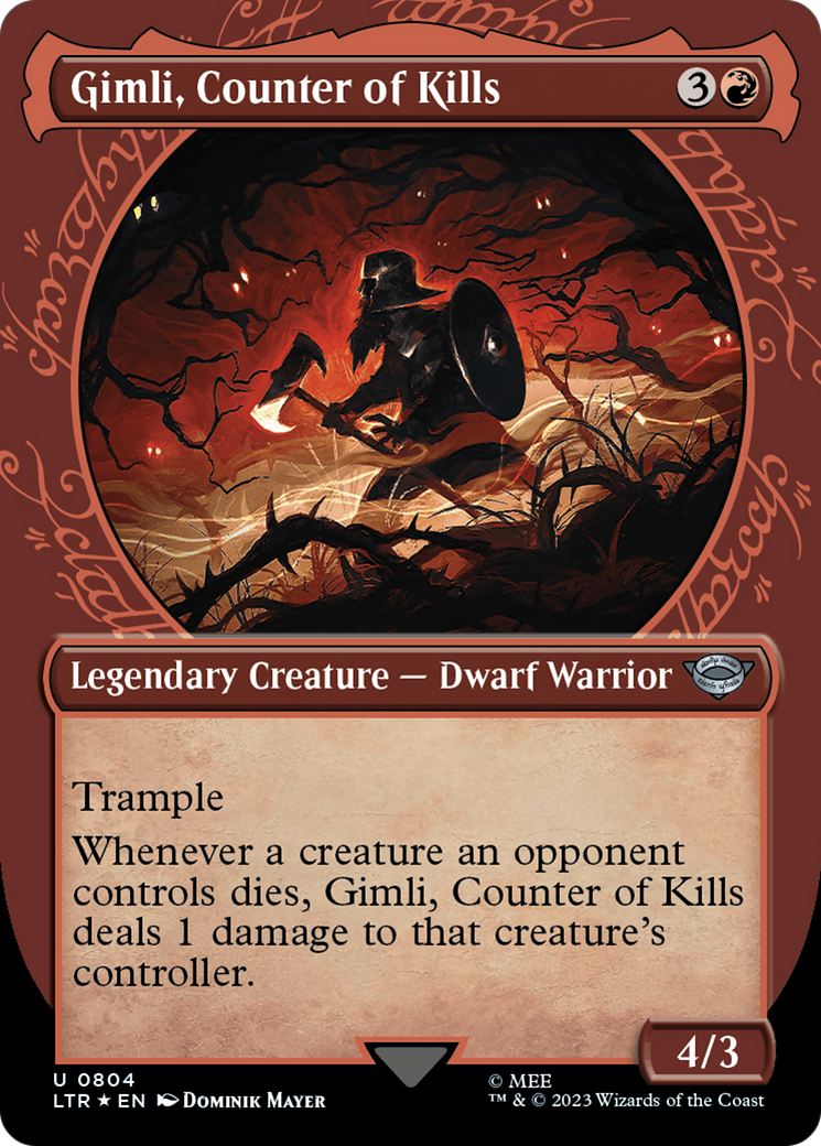 Gimli, Counter of Kills (Showcase) (Surge Foil) [The Lord of the Rings: Tales of Middle-Earth] | Good Games Cannington