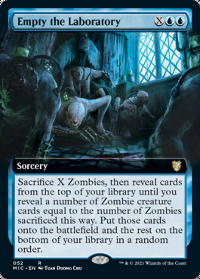 Empty the Laboratory (Extended Art) [Innistrad: Midnight Hunt Commander] | Good Games Cannington