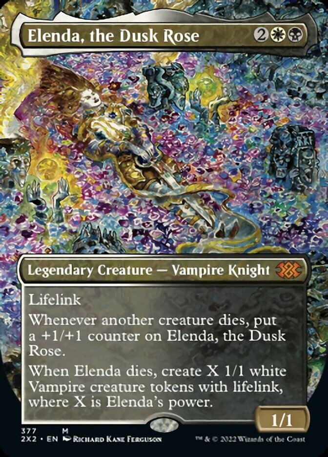 Elenda, the Dusk Rose (Borderless Alternate Art) [Double Masters 2022] | Good Games Cannington